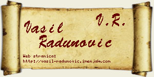 Vasil Radunović vizit kartica